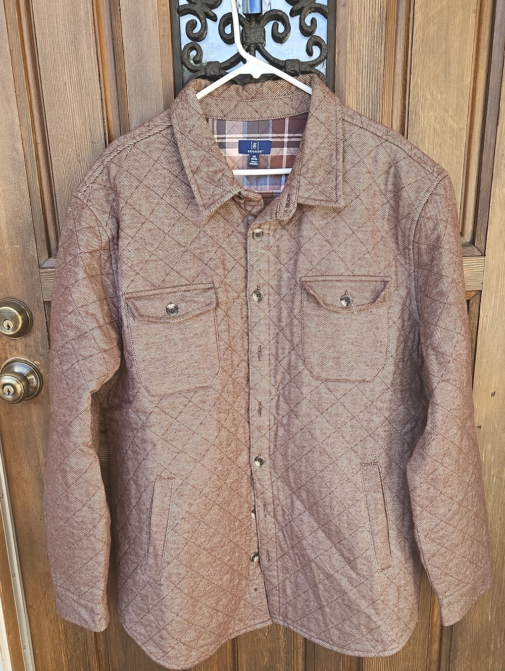 George Quilted Brown Shirt Jacket 2XL ( 50×52 )